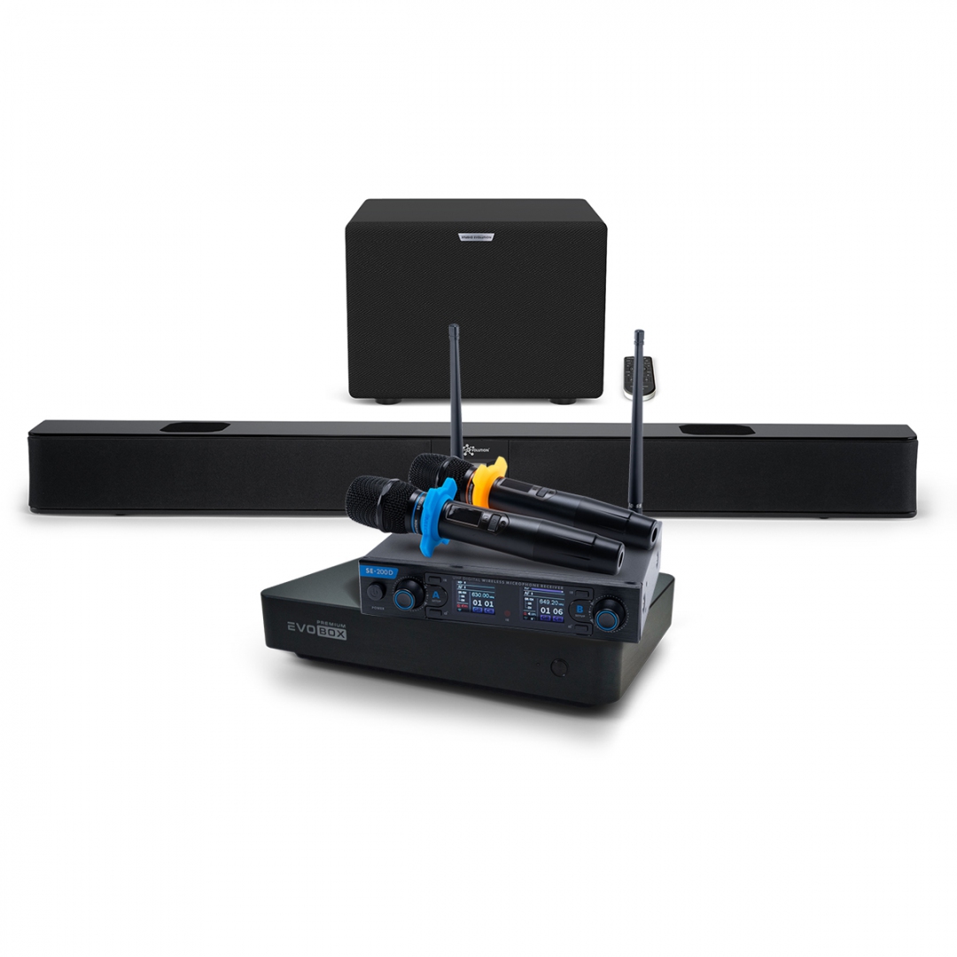 Hi-End караоке-система EVOBOX Premium + EvoSoundBar (саундбар с караоке) в Новом Осколе