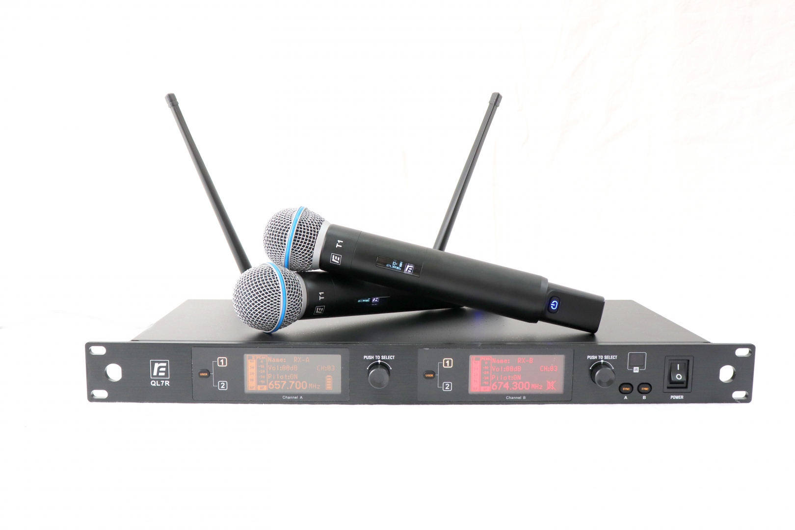 RFIntell QL7R/T1-B 720,500-754,000 МГц 2-канальная радиосистема с 2-мя ручными микрофонами в Новом Осколе