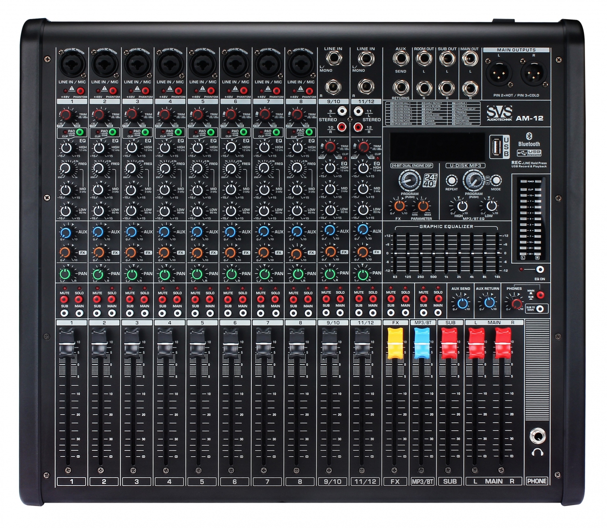 SVS Audiotechnik mixers AM-12 Микшерный пульт аналоговый, 12-канальный в Новом Осколе