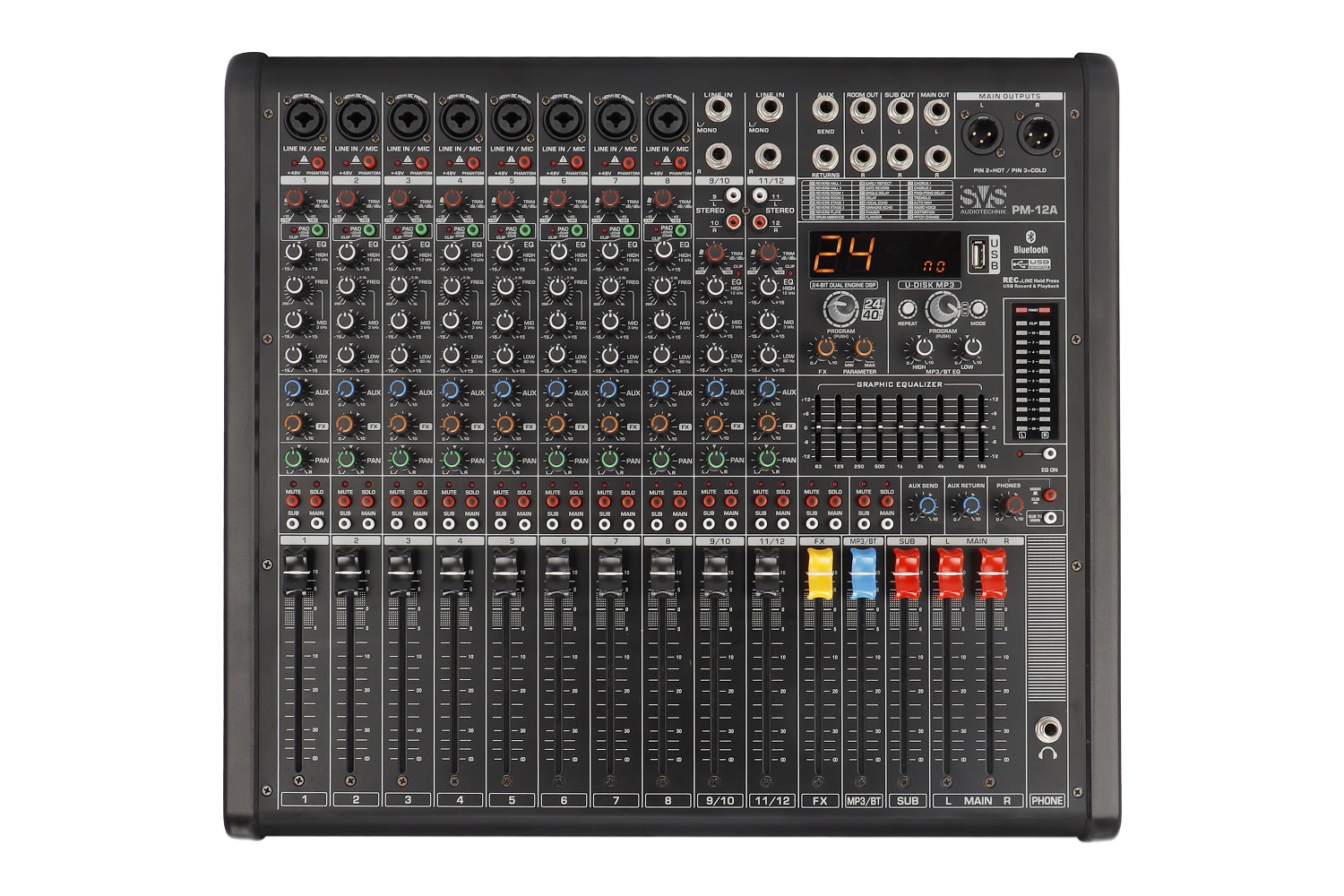 SVS Audiotechnik mixers PM-12A Активный аналоговый микшерный пульт, 12-канальный в Новом Осколе